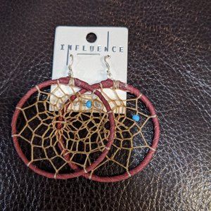 NWT Boho Dream Catcher Hoop Earrings